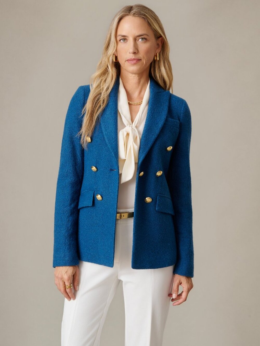 J McLaughlin Genevieve Wool Bouclé Blazer - Teal NEW